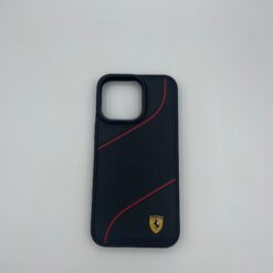 Funda de lujo Ferrari negra iPhone 15 pro max