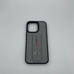 Funda de lujo BMW gris iPhone 15 pro max