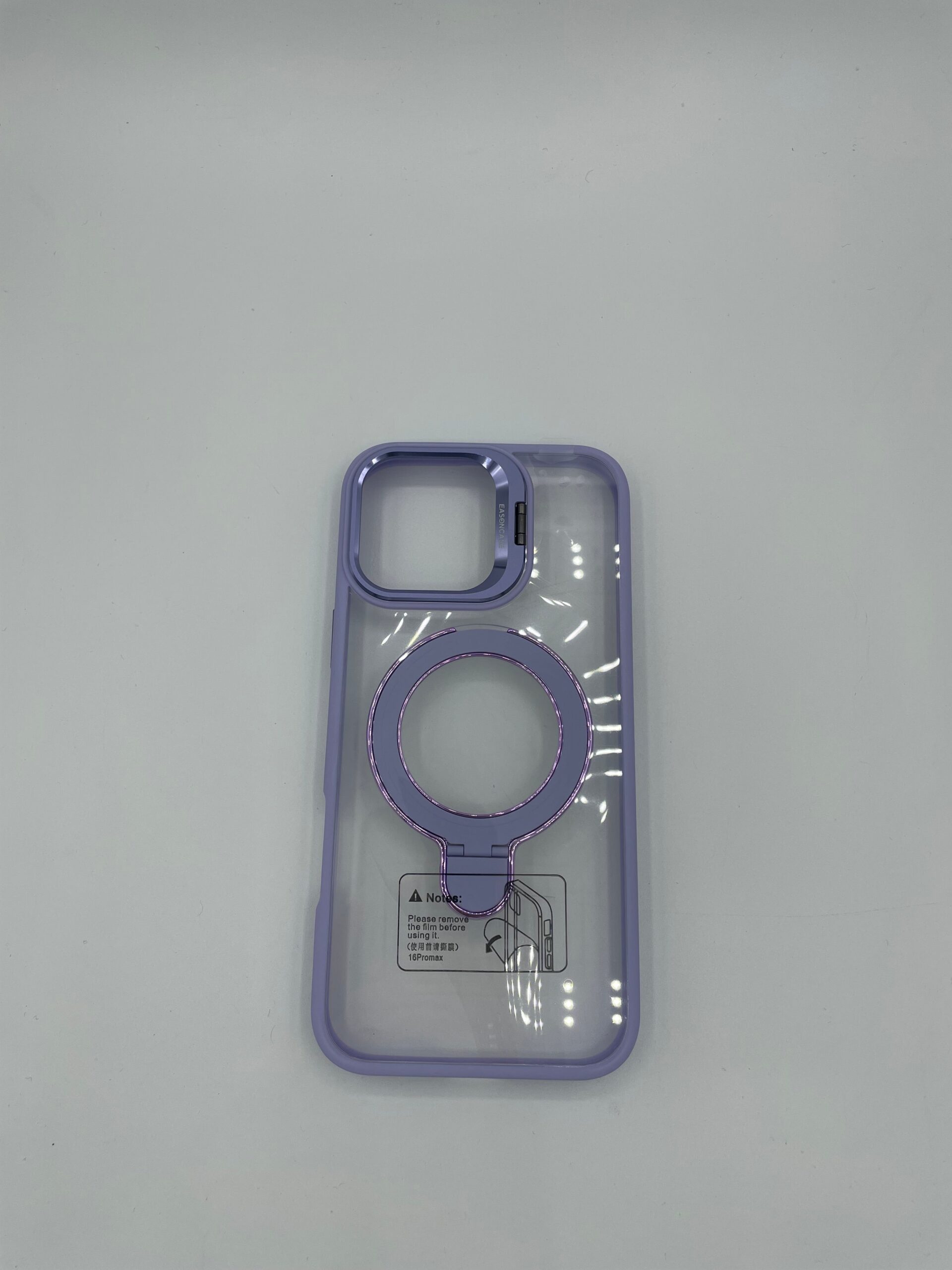Funda metálica transparente con doble soporte iPhone 15 pro max